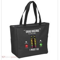 Drag Racing Race Car Phone Display Drag Racing Is Calling Tote Bag thumb 2
