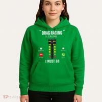 Drag Racing Race Car Phone Display Drag Racing Is Calling Hoodie thumb 5