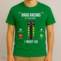 Drag Racing Race Car Phone Display Drag Racing Is Calling T-Shirt thumb 3