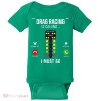 Drag Racing Race Car Phone Display Drag Racing Is Calling Baby Bodysuit thumb 0