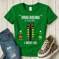 Drag Racing Race Car Phone Display Drag Racing Is Calling Women's T-Shirt thumb 3