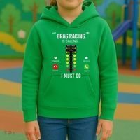 Drag Racing Race Car Phone Display Drag Racing Is Calling Kids Hoodie thumb 3