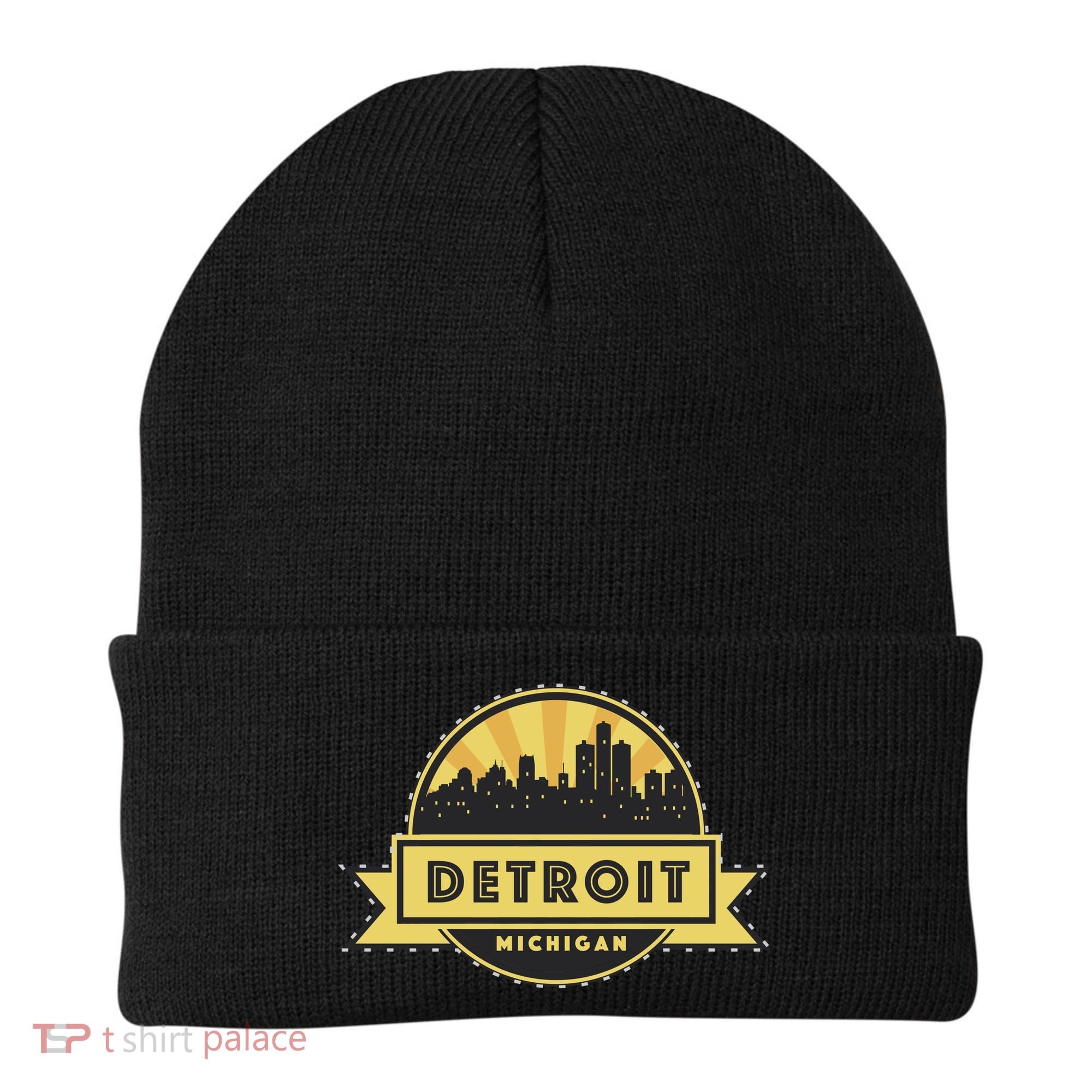 Detroit Record Skyline Logo Beanie