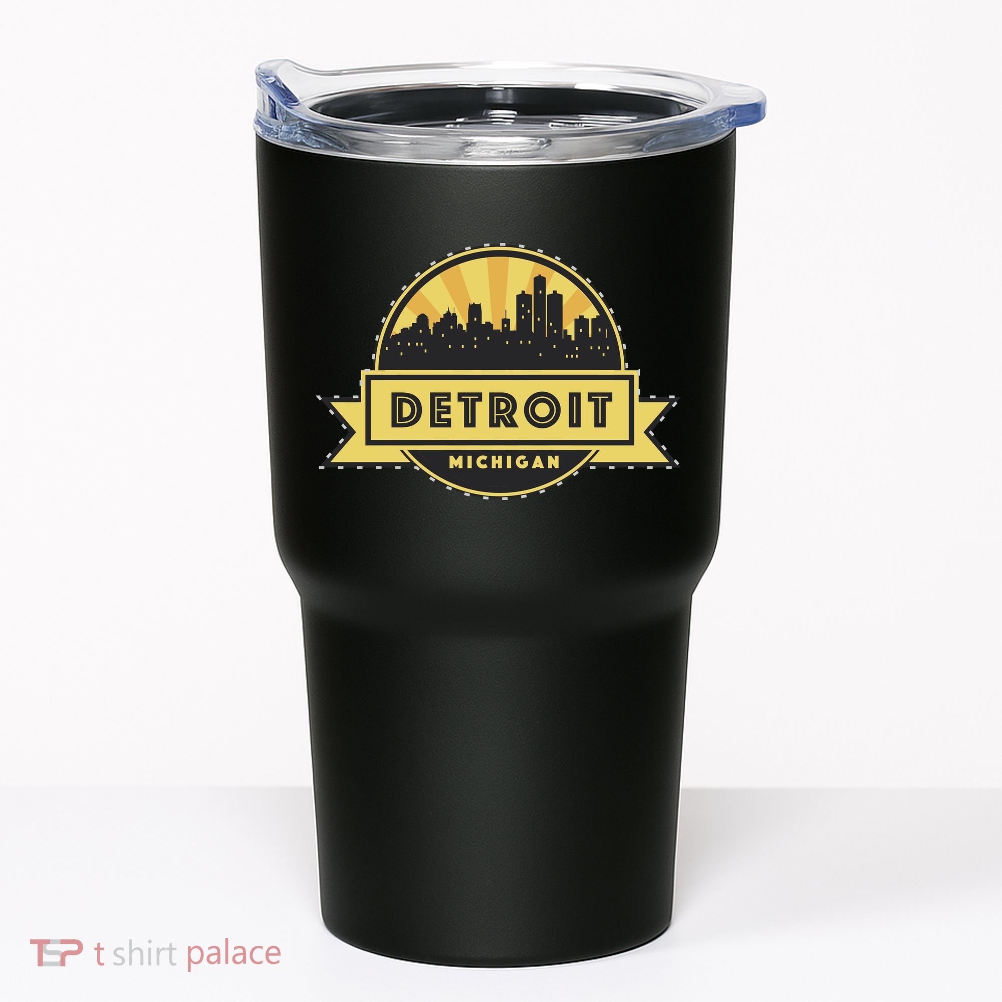 Detroit Record Skyline Logo Tumbler