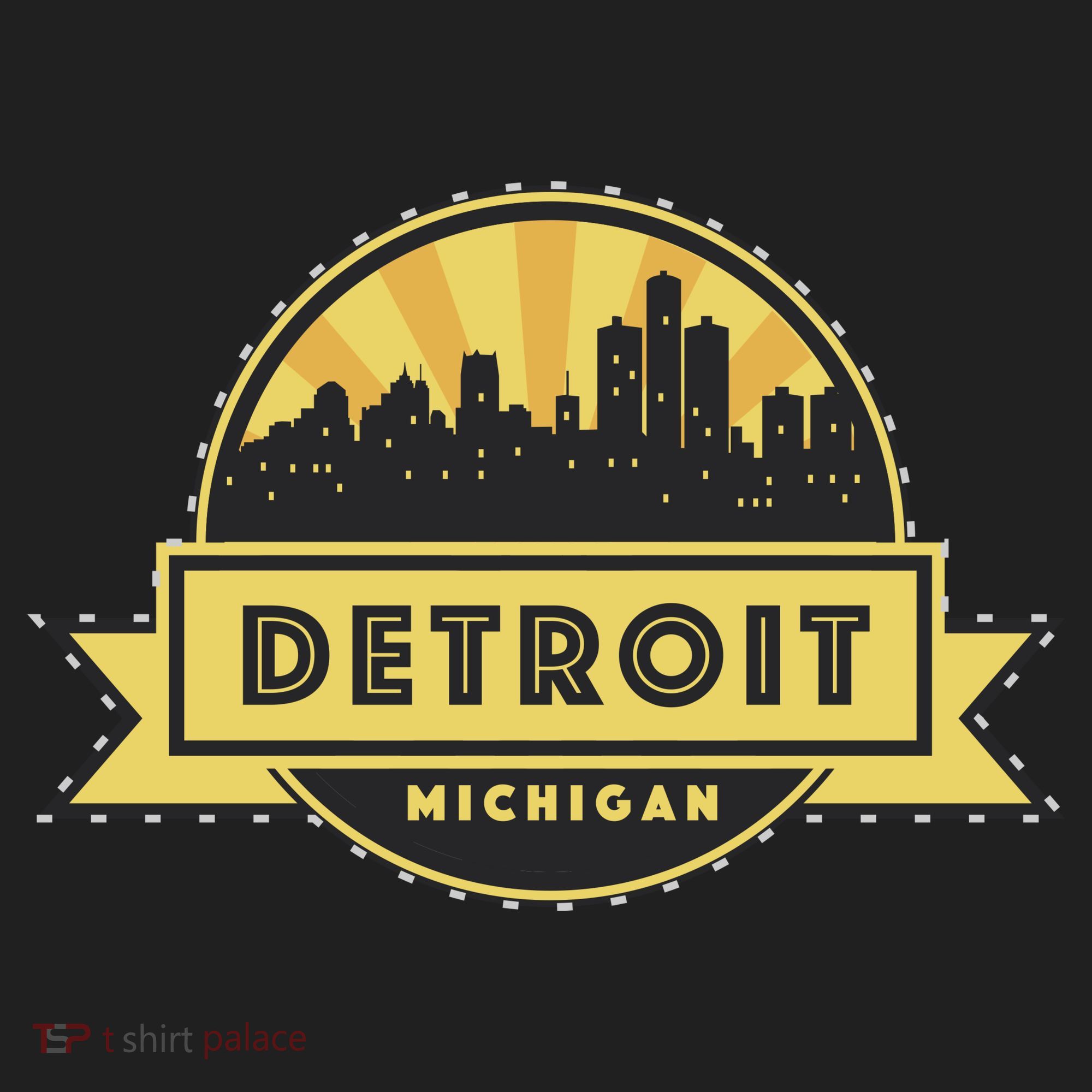 Detroit Record Skyline Logo Tumbler