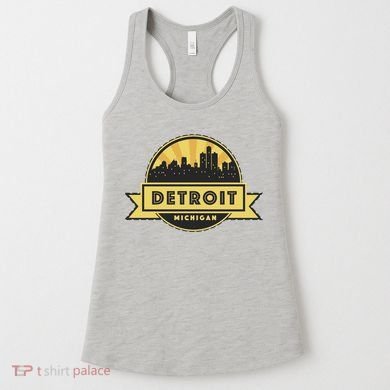 Detroit Record Skyline Logo Women's Tank Top