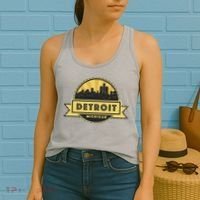 Detroit Record Skyline Logo Women's Tank Top thumb 2