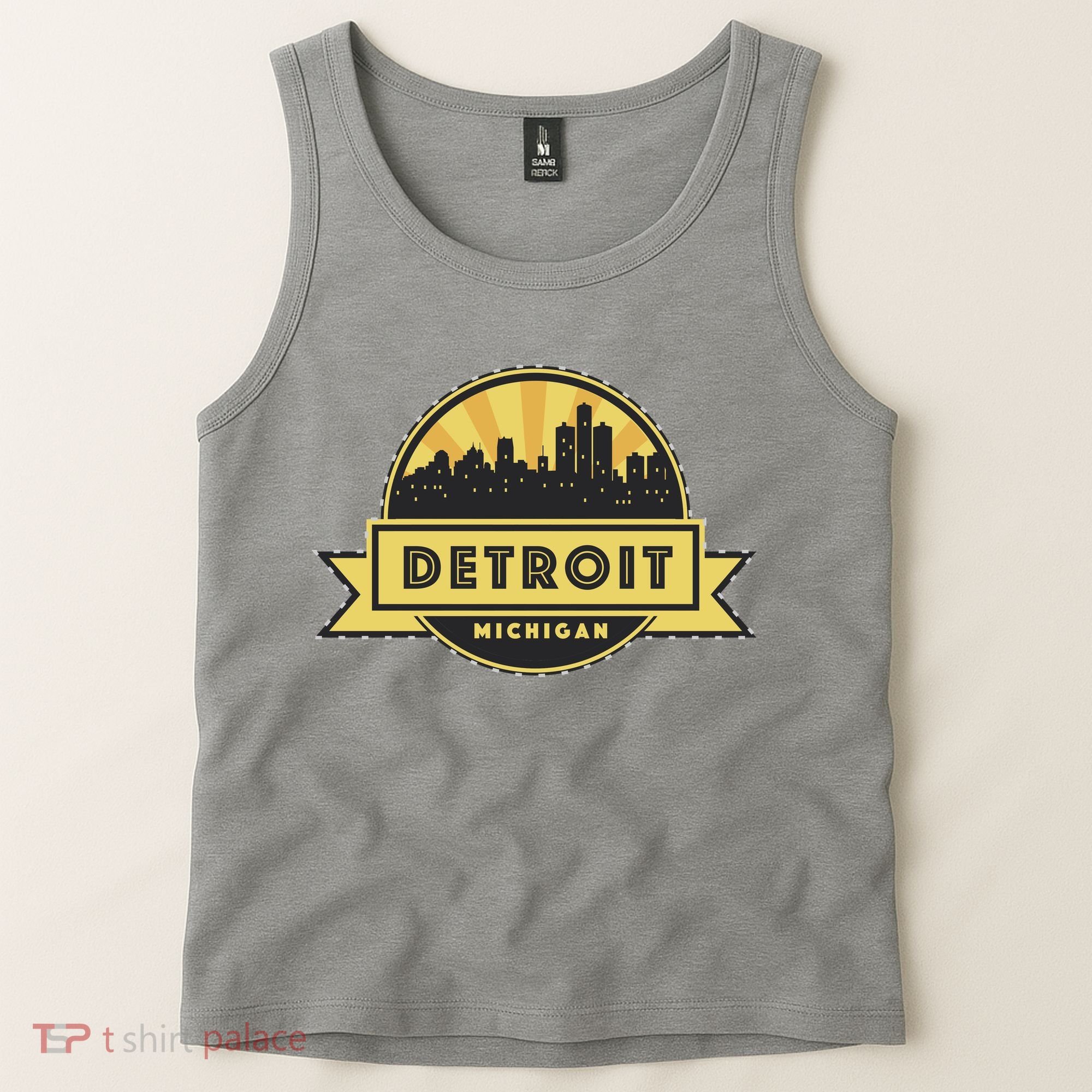 Detroit Record Skyline Logo Tank Top