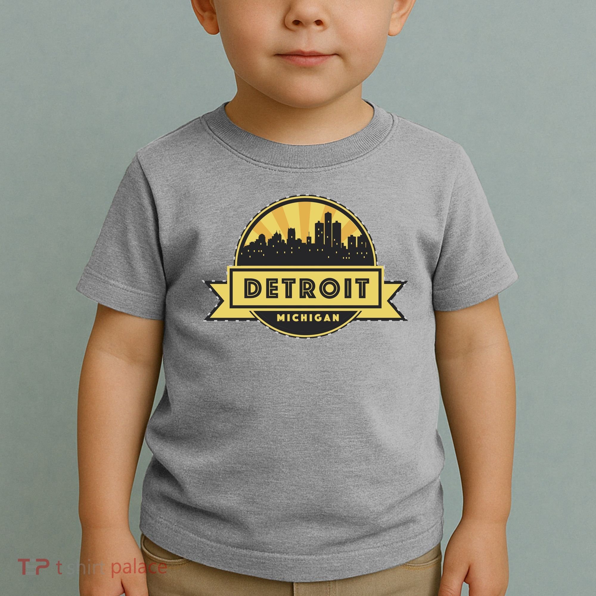 Detroit Record Skyline Logo Toddler T-Shirt