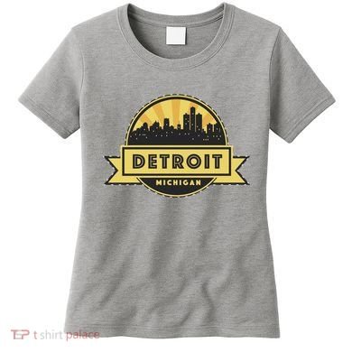 Detroit Record Skyline Logo Women's T-Shirt