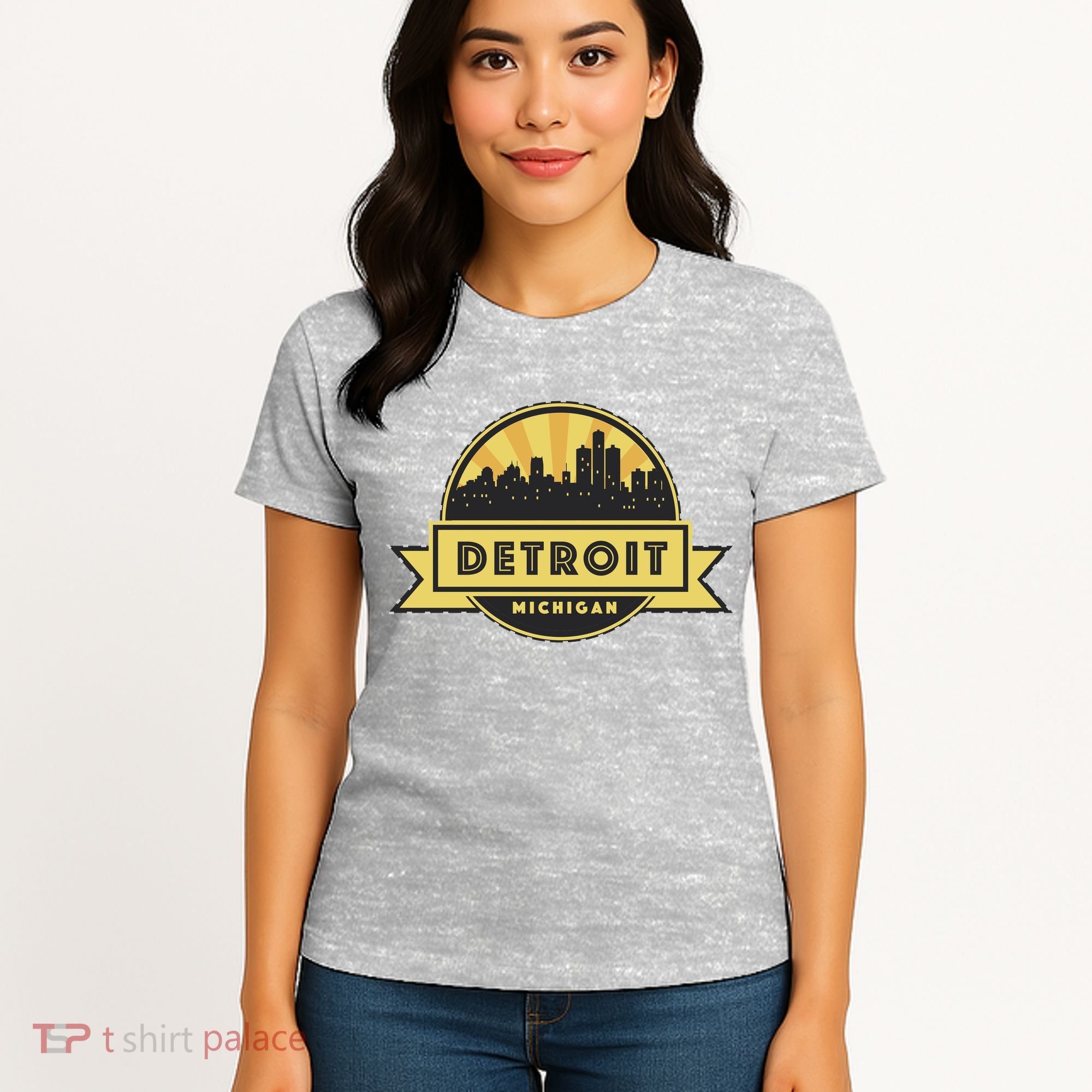 Detroit Record Skyline Logo Women's T-Shirt