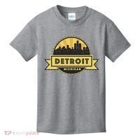 Detroit Record Skyline Logo Kids T-Shirt thumb 0