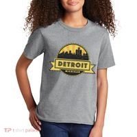Detroit Record Skyline Logo Kids T-Shirt thumb 2