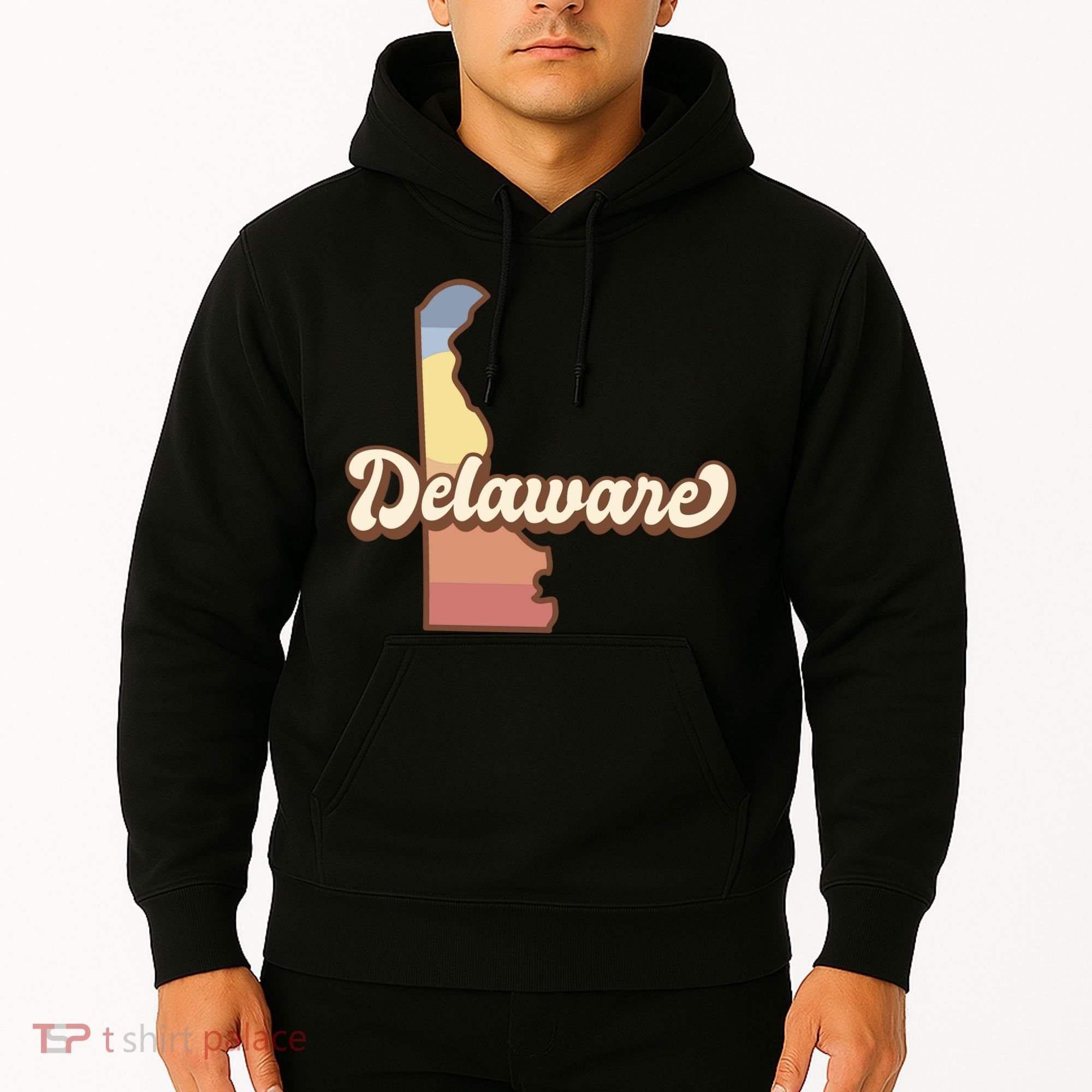 Delaware Retro Sunset Hoodie
