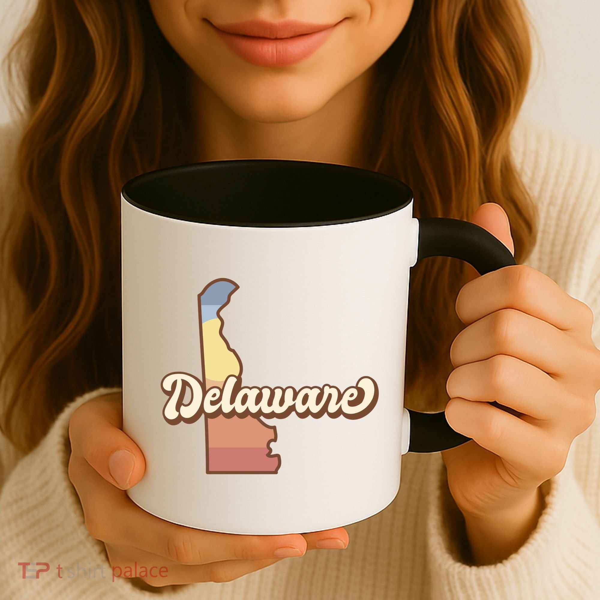 Delaware Retro Sunset Coffee Mug