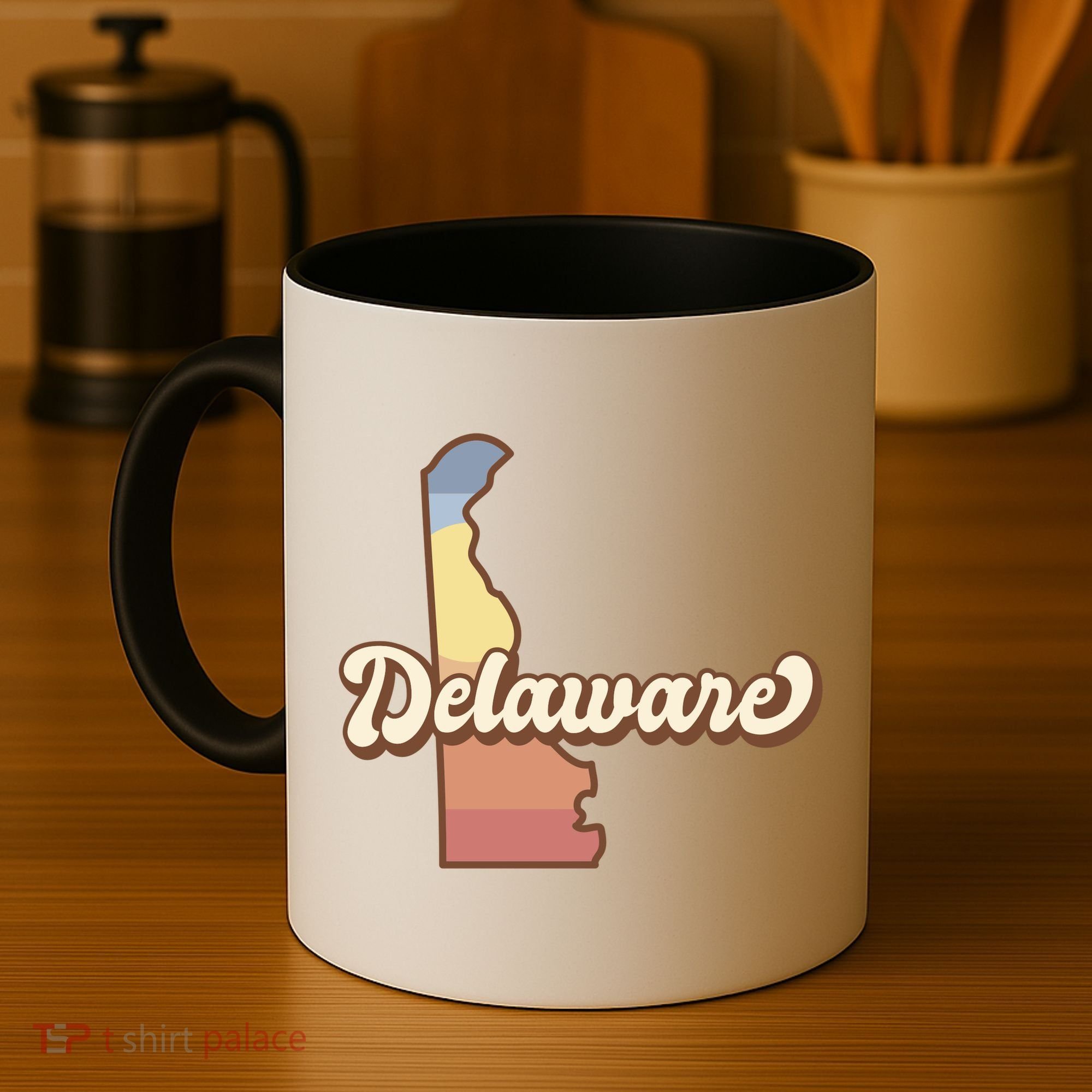Delaware Retro Sunset Coffee Mug