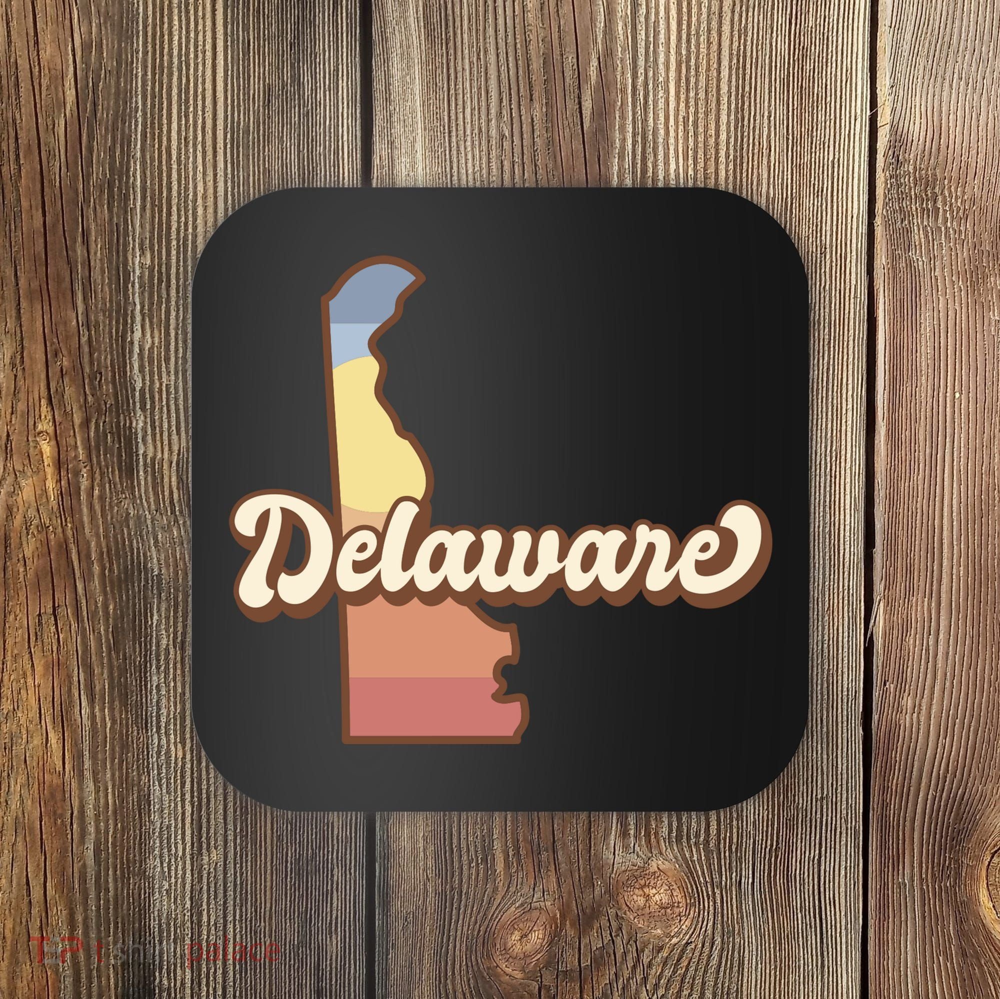 Delaware Retro Sunset Coaster