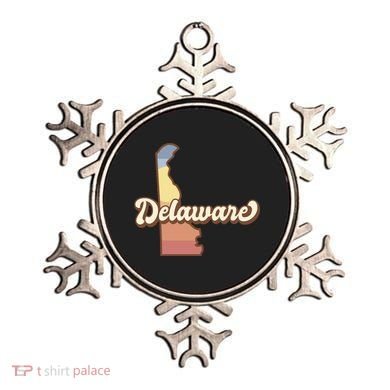 Delaware Retro Sunset Ornament