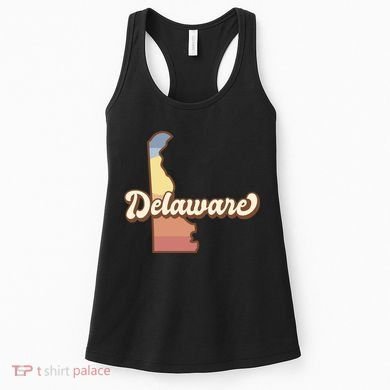 Delaware Retro Sunset Women's Tank Top