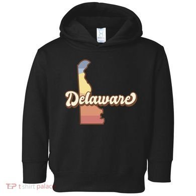 Delaware Retro Sunset Toddler Hoodie