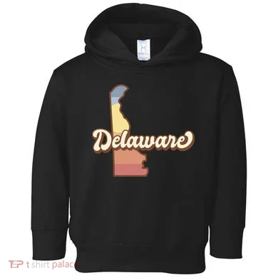 Delaware Retro Sunset Toddler Hoodie