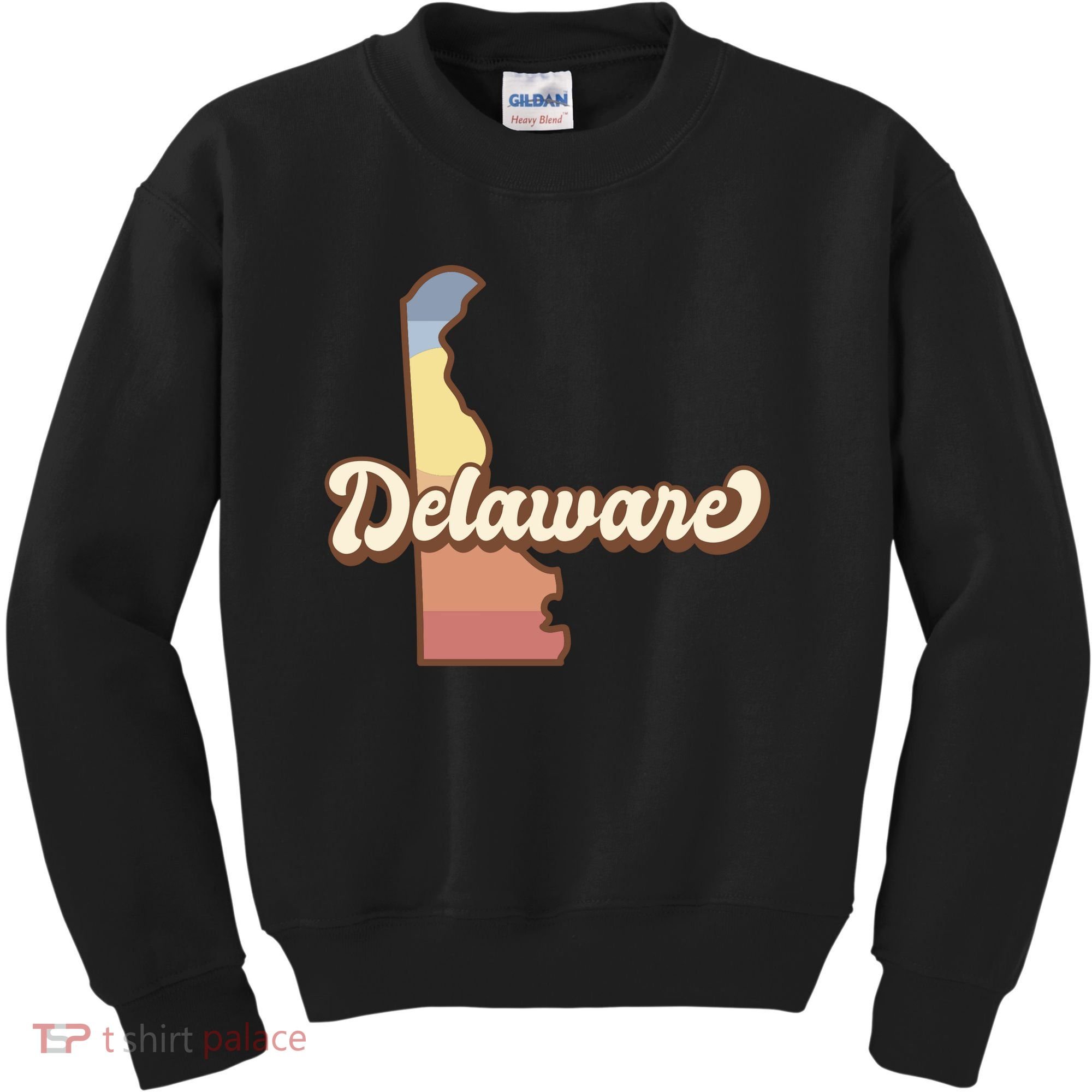 Delaware Retro Sunset Kids Sweatshirt