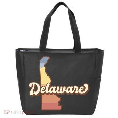 Delaware Retro Sunset Tote Bag