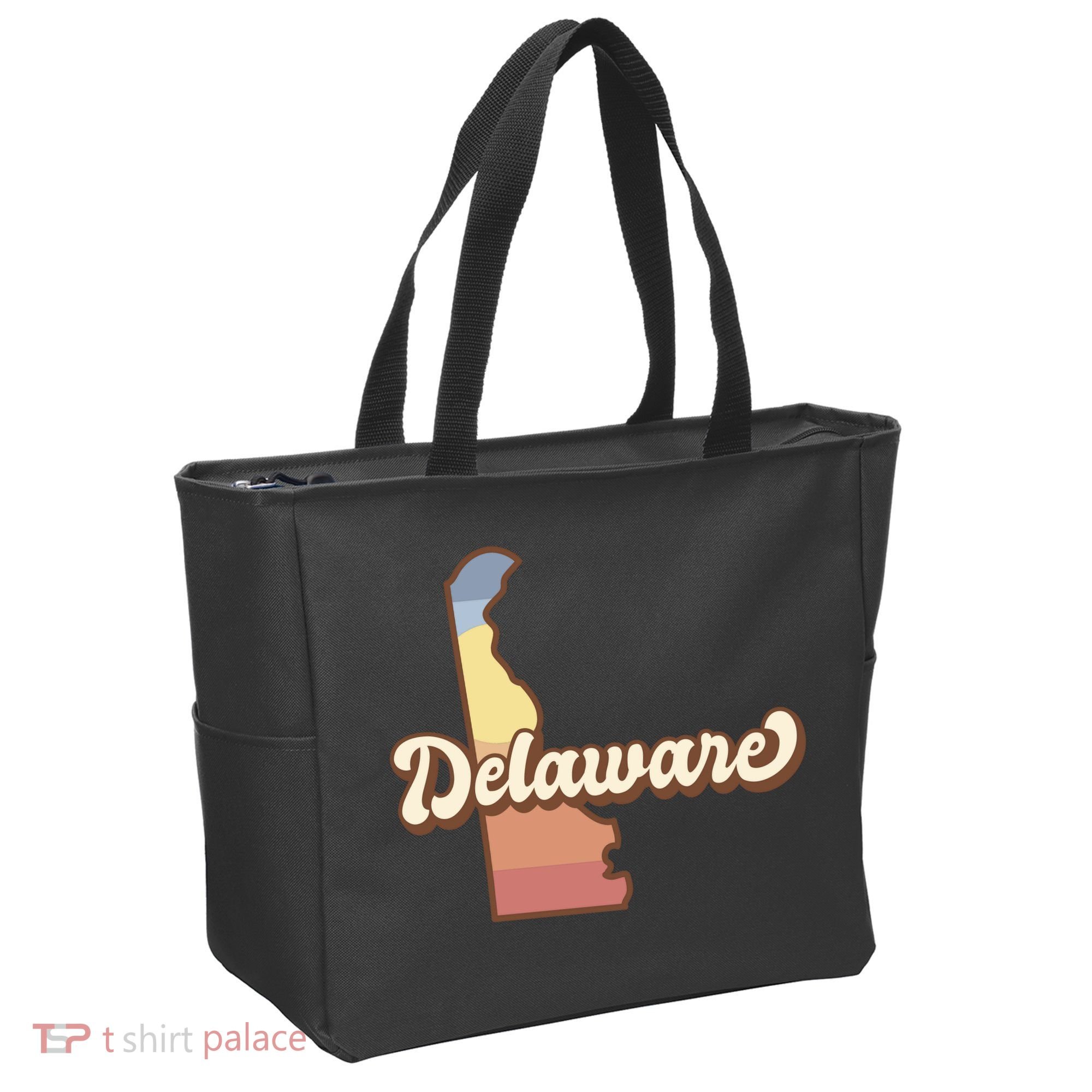 Delaware Retro Sunset Tote Bag
