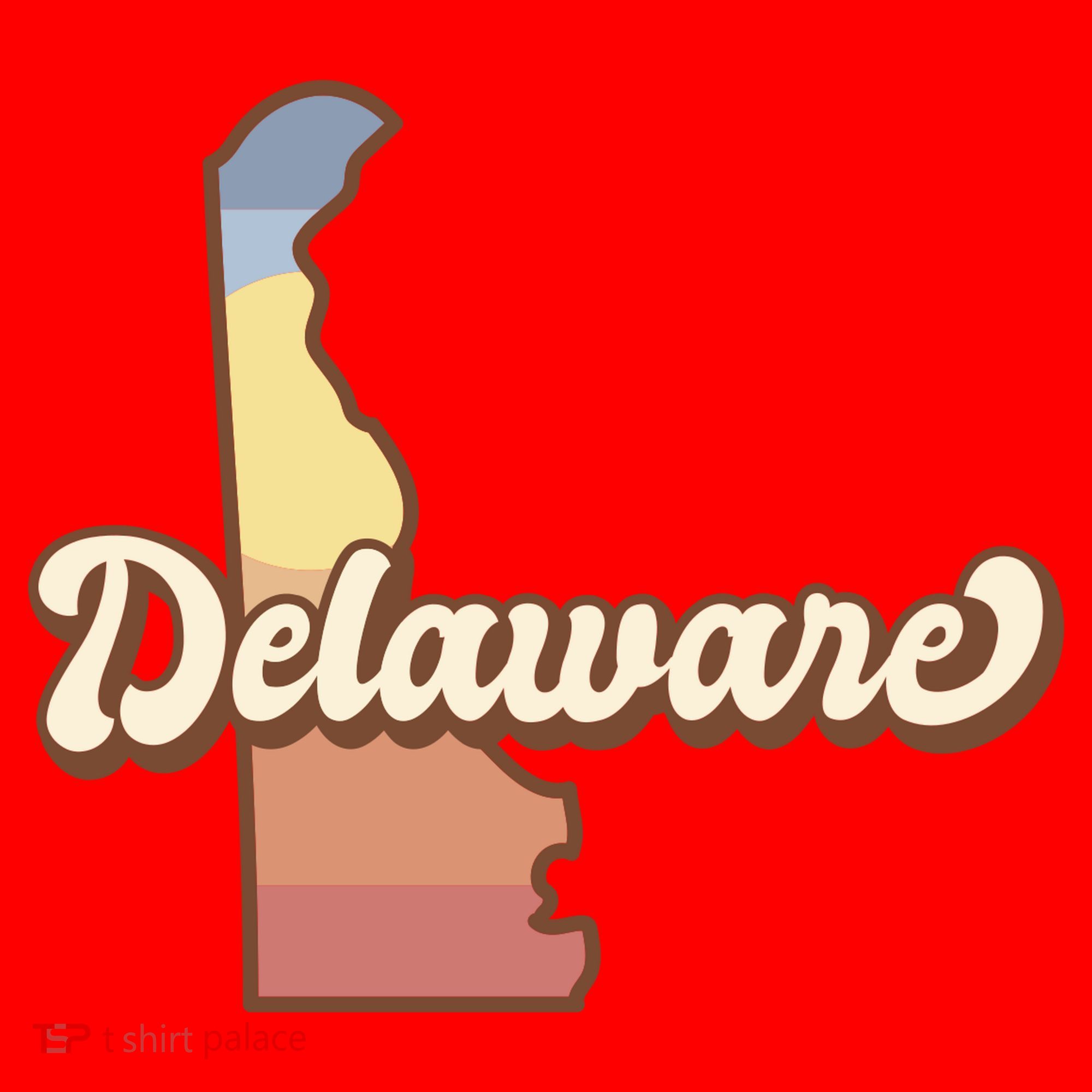 Delaware Retro Sunset Santa Hat