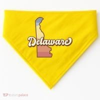 Delaware Retro Sunset USA-Made Doggie Bandana thumb 0