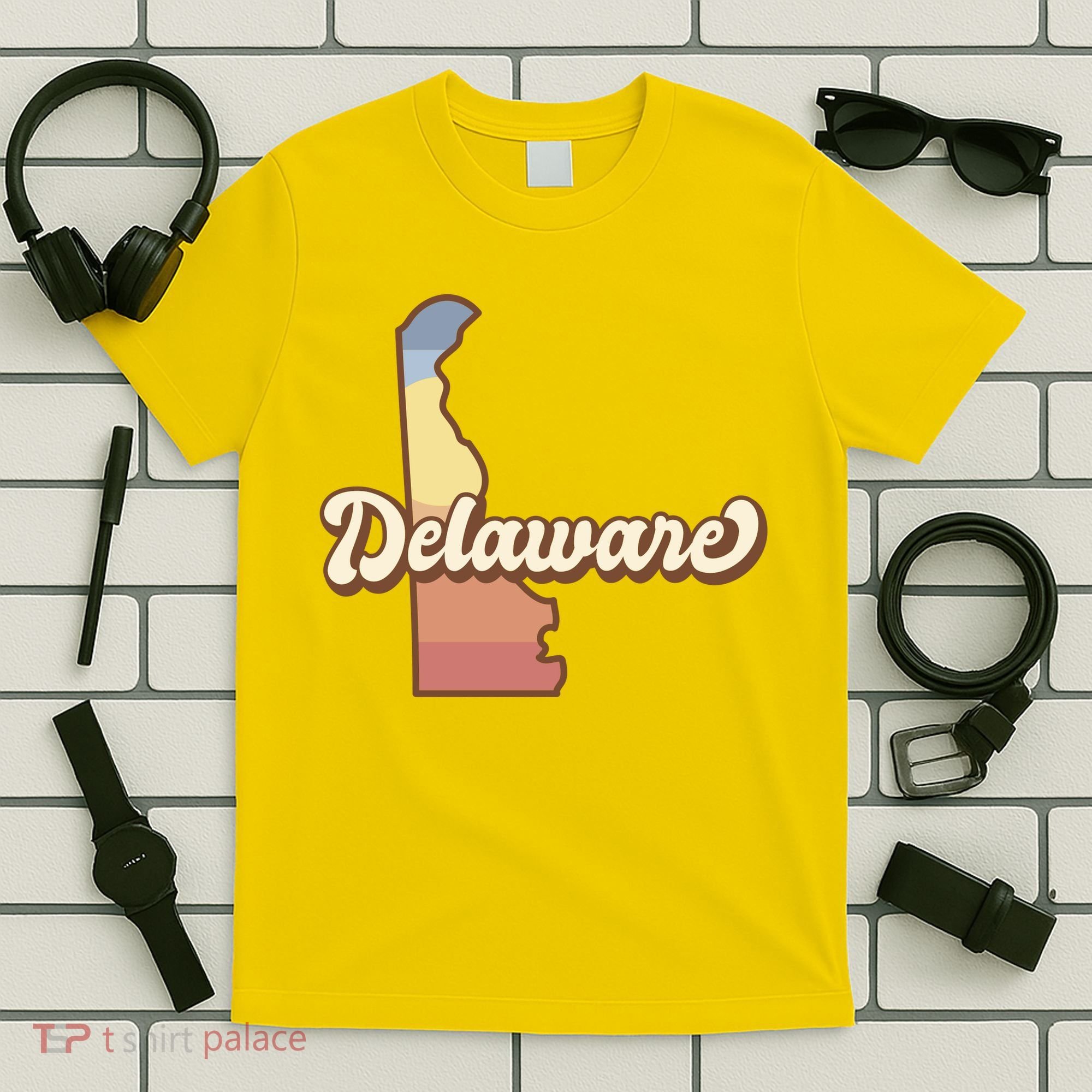 Delaware Retro Sunset T-Shirt