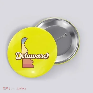 Delaware Retro Sunset Button