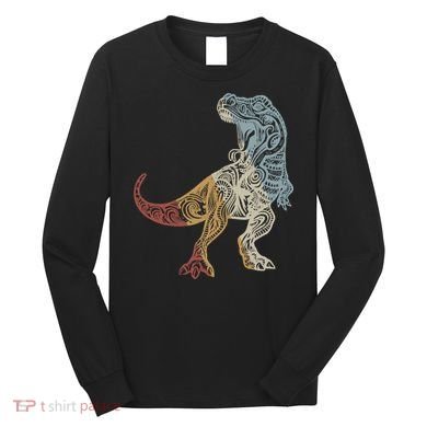 Dinosaur Retro Style Vintage Long Sleeve Shirt