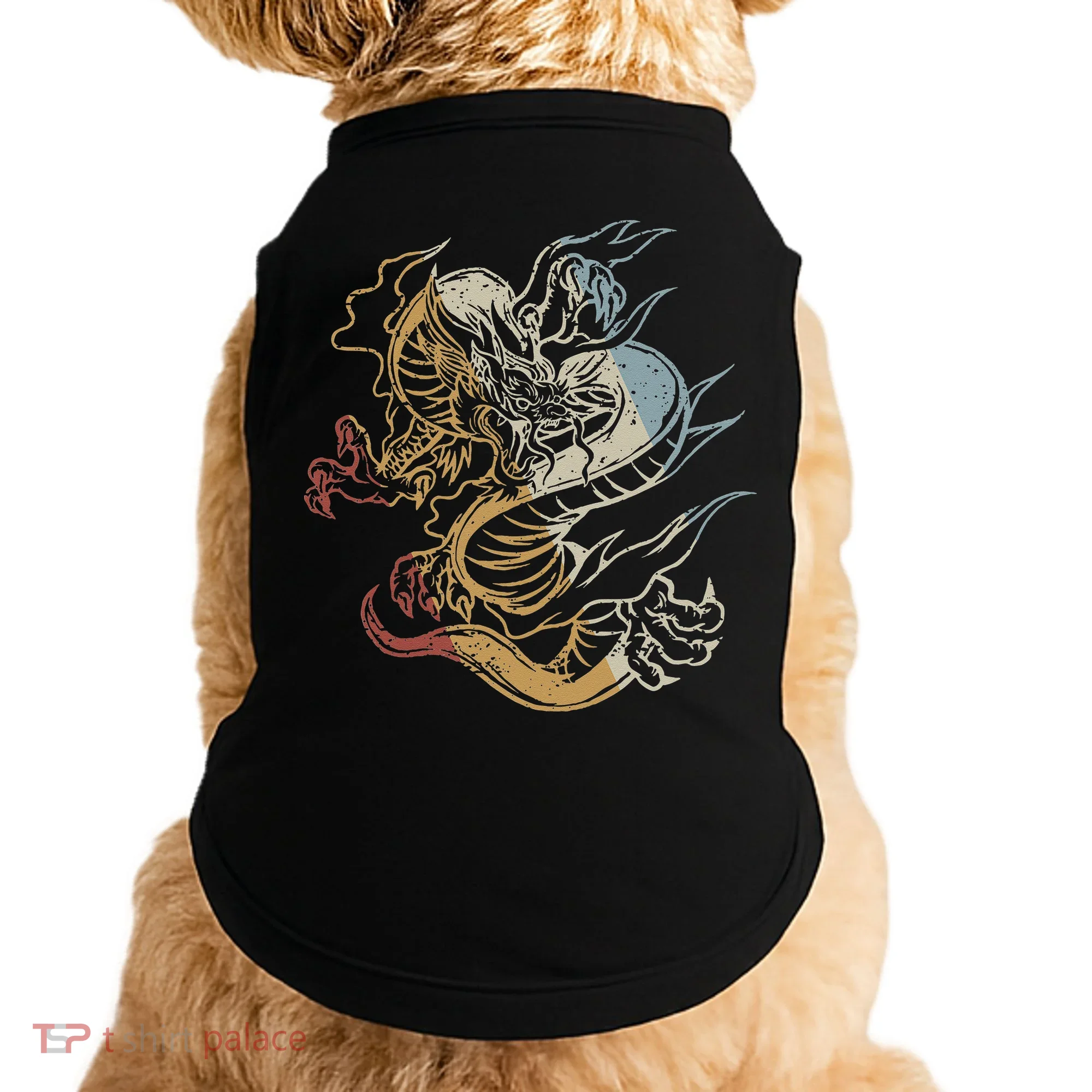 Dragon Retro Style Vintage Doggie Tank