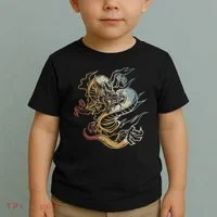 Dragon Retro Style Vintage Toddler T-Shirt thumb 2