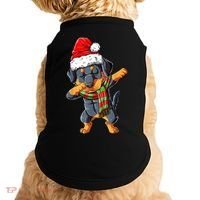 Dabbing Rottweiler Santa Christmas Boys Xmas Dog Gift Doggie Tank thumb 0