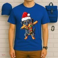 Dabbing Rottweiler Santa Christmas Boys Xmas Dog Gift T-Shirt thumb 6