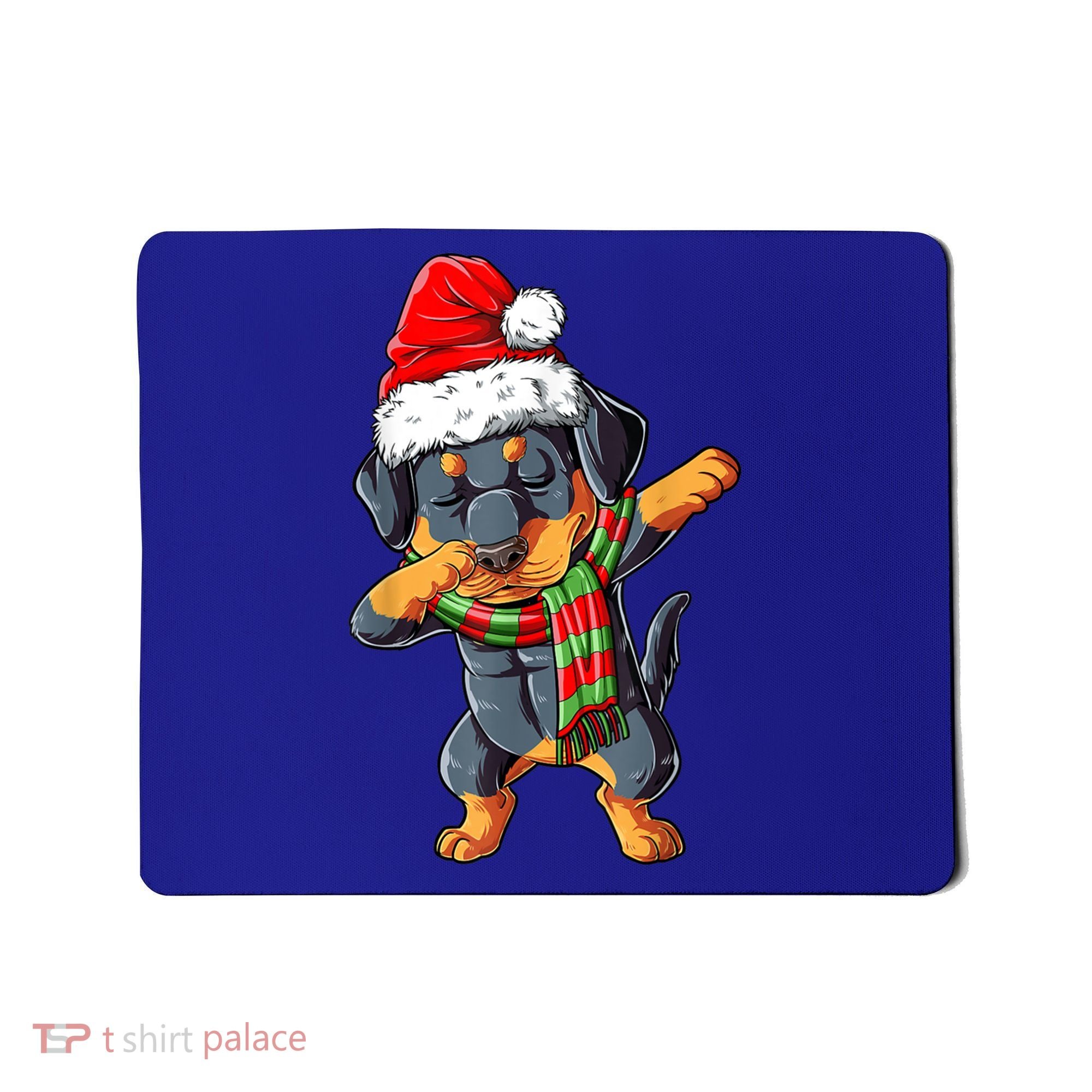 Dabbing Rottweiler Santa Christmas Boys Xmas Dog Gift Mousepad