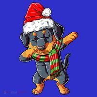 Dabbing Rottweiler Santa Christmas Boys Xmas Dog Gift Women's Tank Top thumb 5
