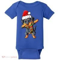 Dabbing Rottweiler Santa Christmas Boys Xmas Dog Gift Baby Bodysuit thumb 0
