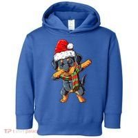 Dabbing Rottweiler Santa Christmas Boys Xmas Dog Gift Toddler Hoodie thumb 0