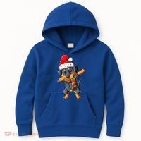 Dabbing Rottweiler Santa Christmas Boys Xmas Dog Gift Kids Hoodie thumb 0