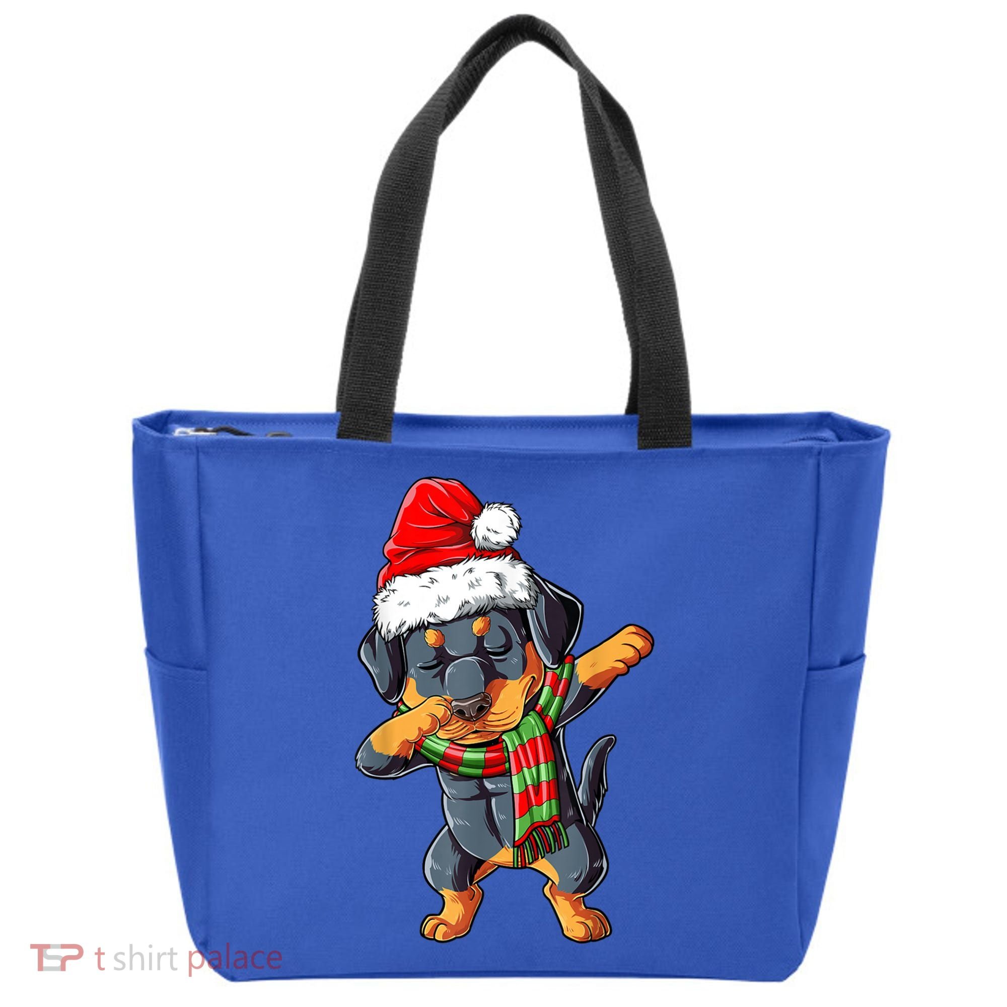 Dabbing Rottweiler Santa Christmas Boys Xmas Dog Gift Tote Bag