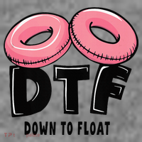 Dtf River Tubing Down To Float Summer Float Trip Toddler Hoodie thumb 2