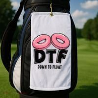 Dtf River Tubing Down To Float Summer Float Trip Golf Towel thumb 2