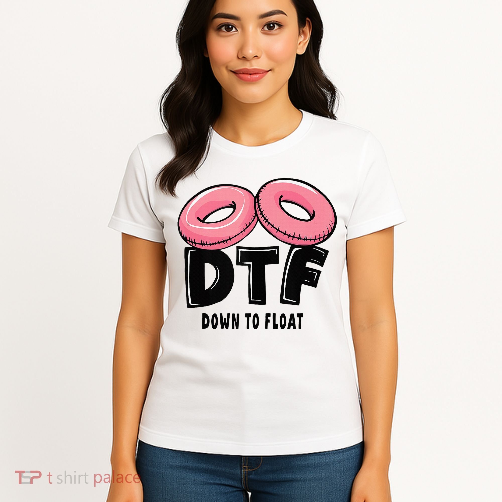 Dtf River Tubing Down To Float Summer Float Trip Women's T-Shirt