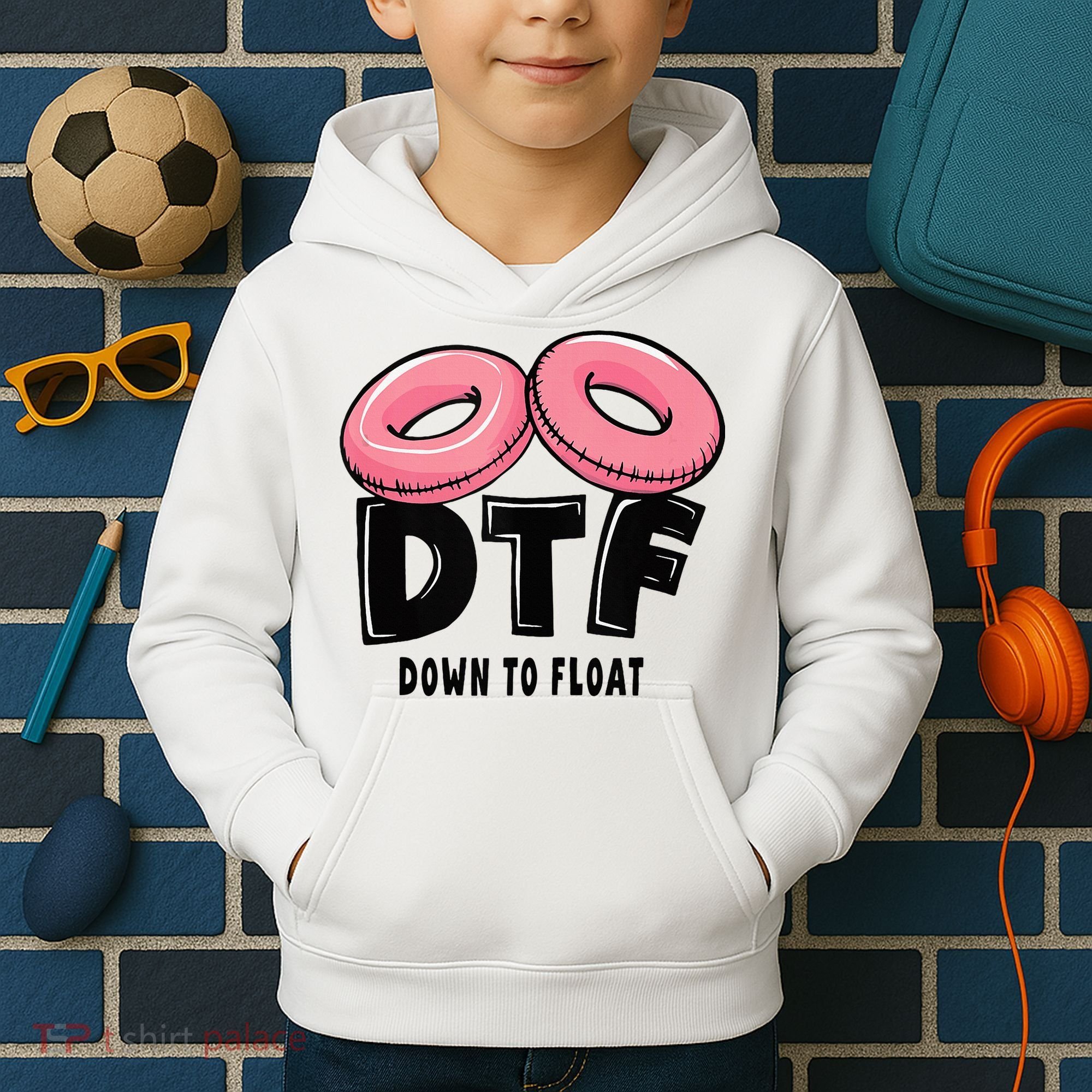 Dtf River Tubing Down To Float Summer Float Trip Kids Hoodie