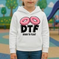 Dtf River Tubing Down To Float Summer Float Trip Kids Hoodie thumb 3