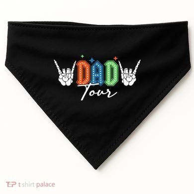 Dad Rock Tour Best Gift For Fathers USA-Made Doggie Bandana