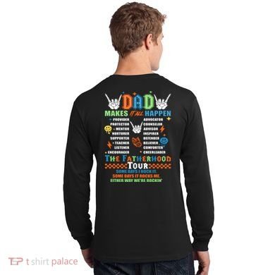 Dad Rock Tour Best Gift For Fathers Long Sleeve Shirt back